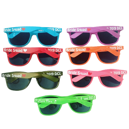 Custom Wedding Party Sunglasses | Wedding Theme Personalized Sunglasses | 15041 (Fonts in Picture Gallery)